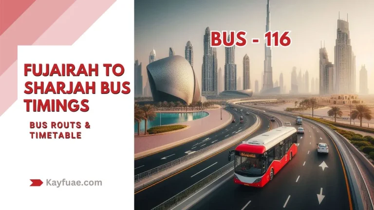 Fujairah to Sharjah Bus Timings