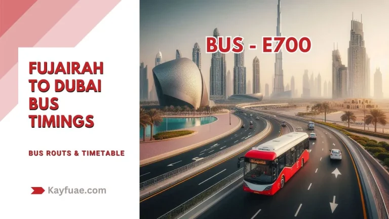Fujairah to Dubai Bus Timings