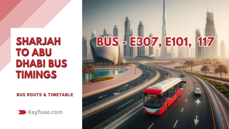 Sharjah to Abu Dhabi Bus Timings