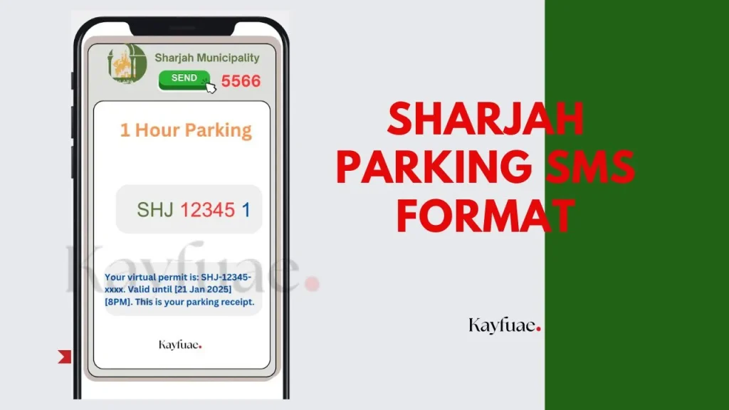 Sharjah Parking SMS Format