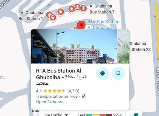 Al Ghubaiba Bus Station Location