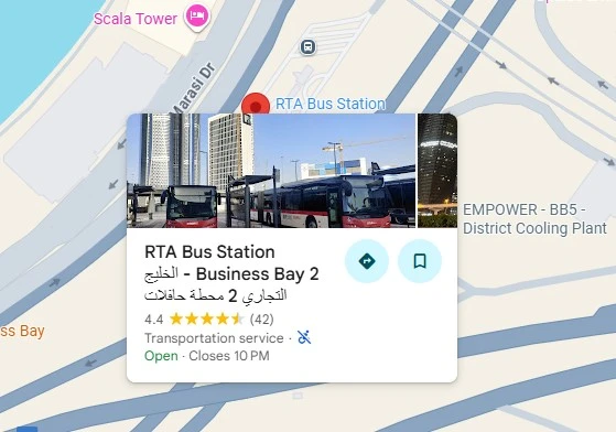 Business Bay 2 Bus Station Location