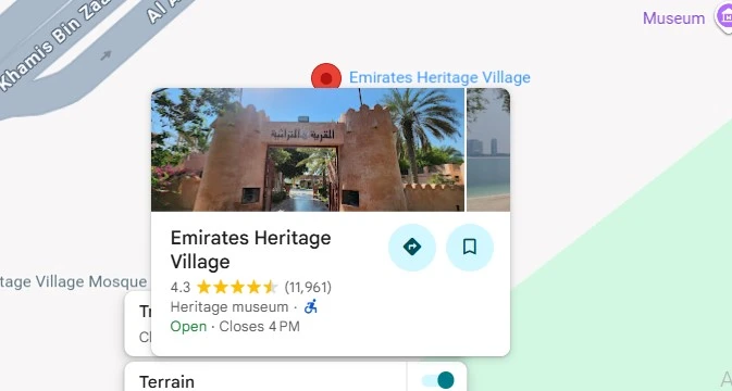 Heritage Village Abu Dhabi location