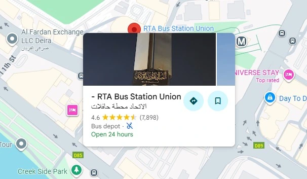 Union Square Bus Station Location