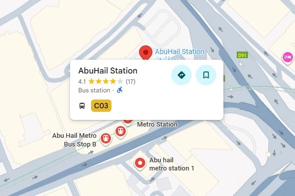 Abu Hail Bus Station location