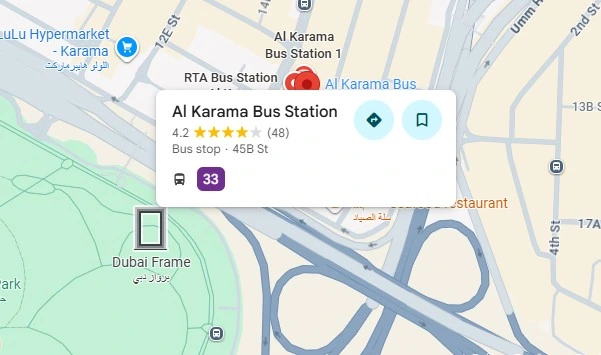 Al Karama Bus Station location