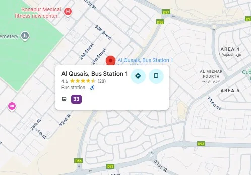 Al Qusais Bus Station Location