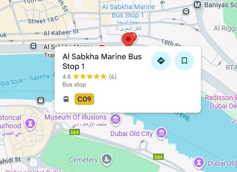 Al Sabkha Bus Station location