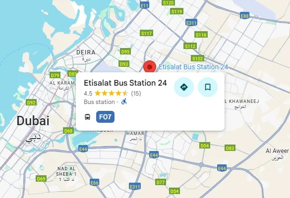 Etisalat Bus Station Location