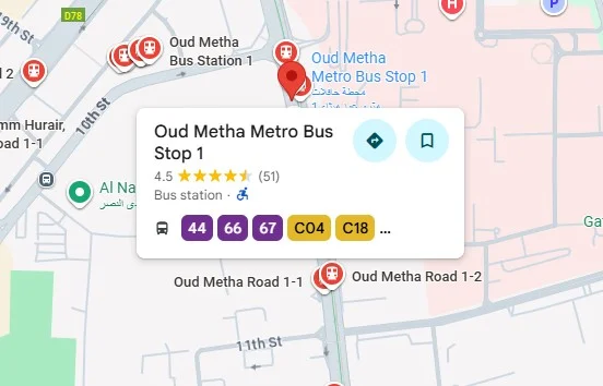 Oud Metha Bus Station Location