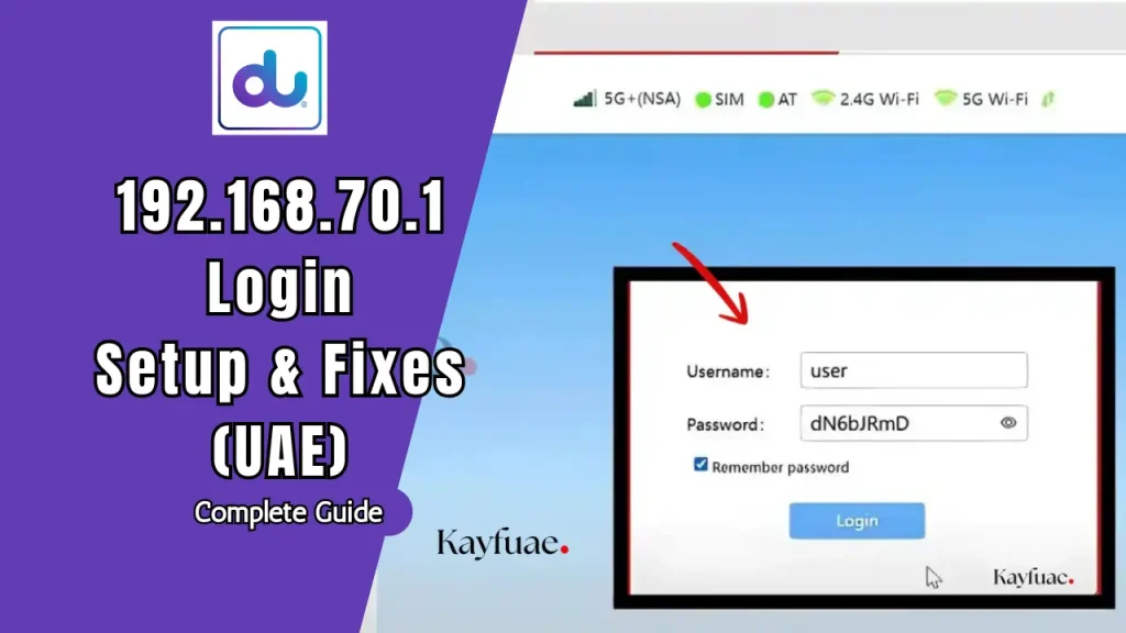 192.168.70.1 Login UAE