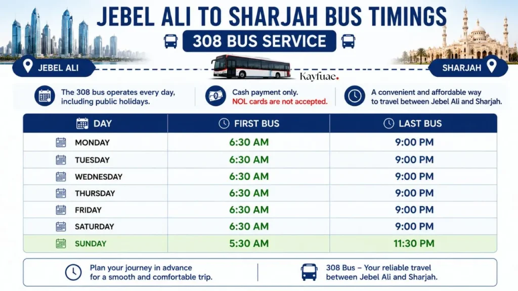 308 bus timetable