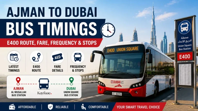 Ajman to Dubai Bus Timing