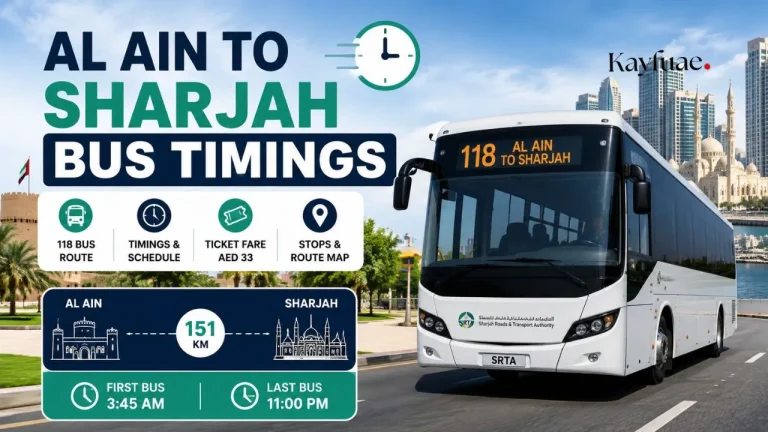 Al Ain to Sharjah Bus Timings