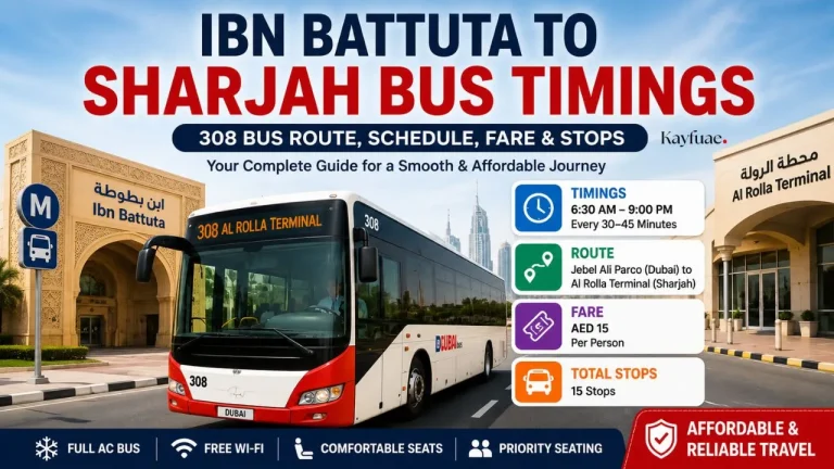 Ibn Battuta to Sharjah Bus Timings