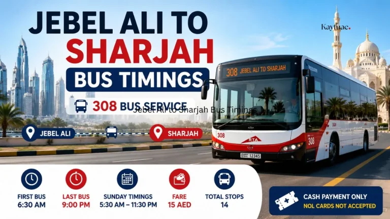 Jebel Ali To Sharjah Bus Timings