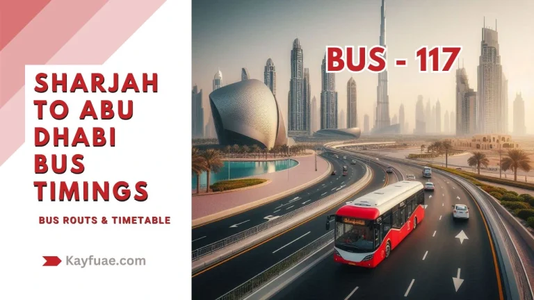 Sharjah to Abu Dhabi Bus Timings