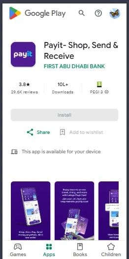 FAB balance inquiry via Payit