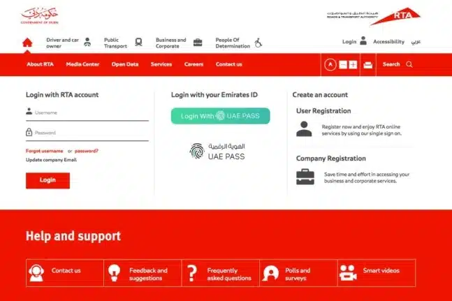 Online car registration Dubai via RTA website