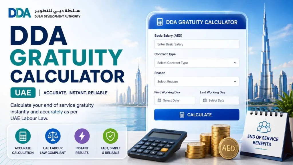 DDA Gratuity Calculator