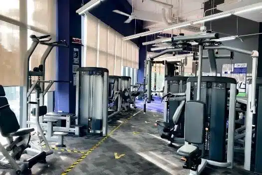 A bright and spacious gym