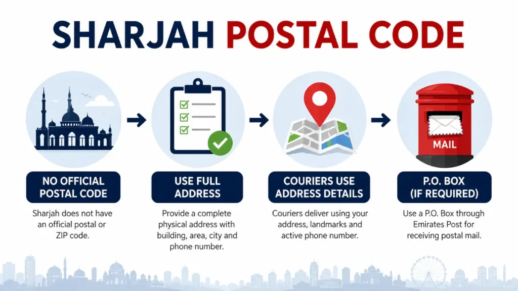 Does Sharjah have a postal code