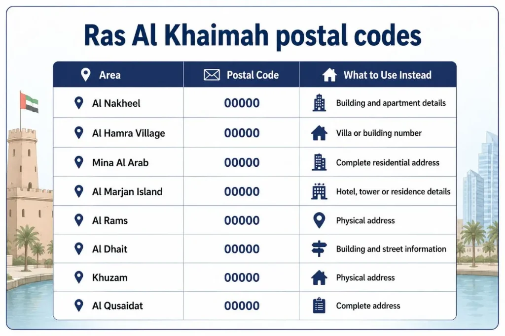 Ras Al Khaimah ZIP codes