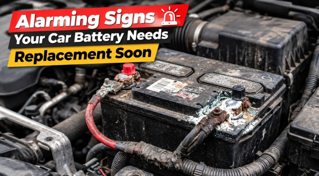 car battery warning signs